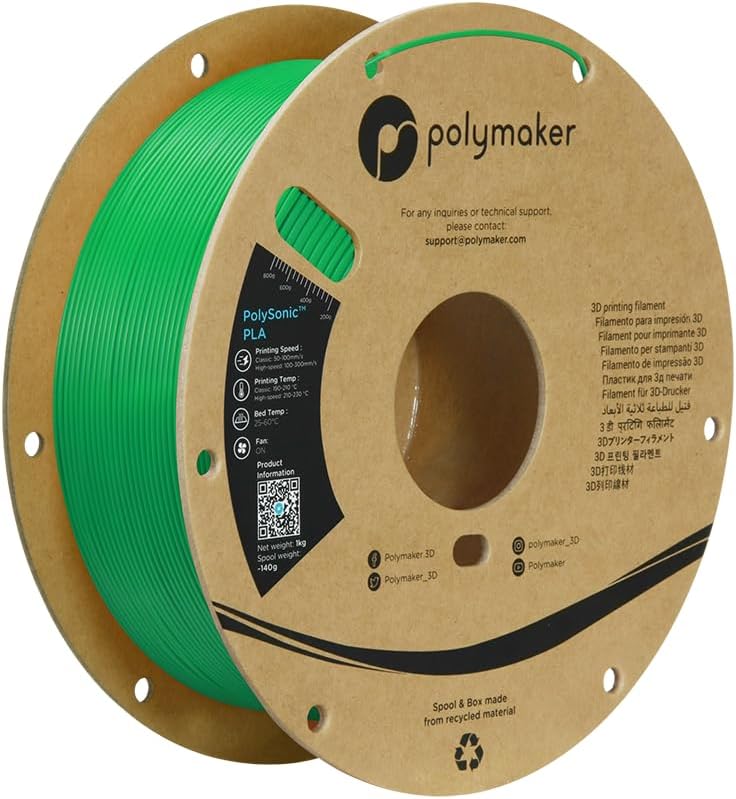 PolySonic PLA 1.75mm 3D printer filament | Polymaker - Green