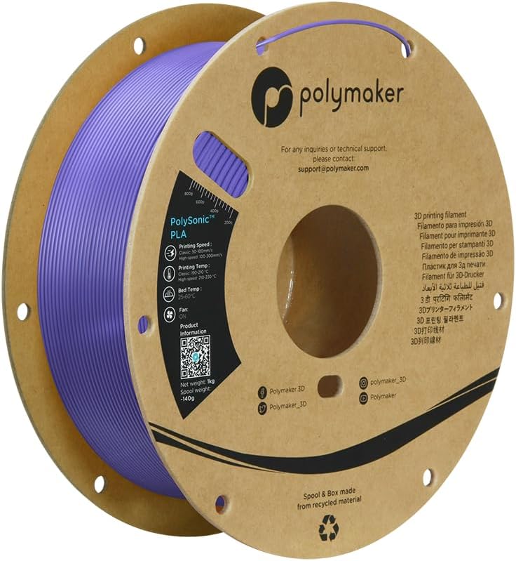 PolySonic PLA 1.75mm 3D printer filament | Polymaker - Purple