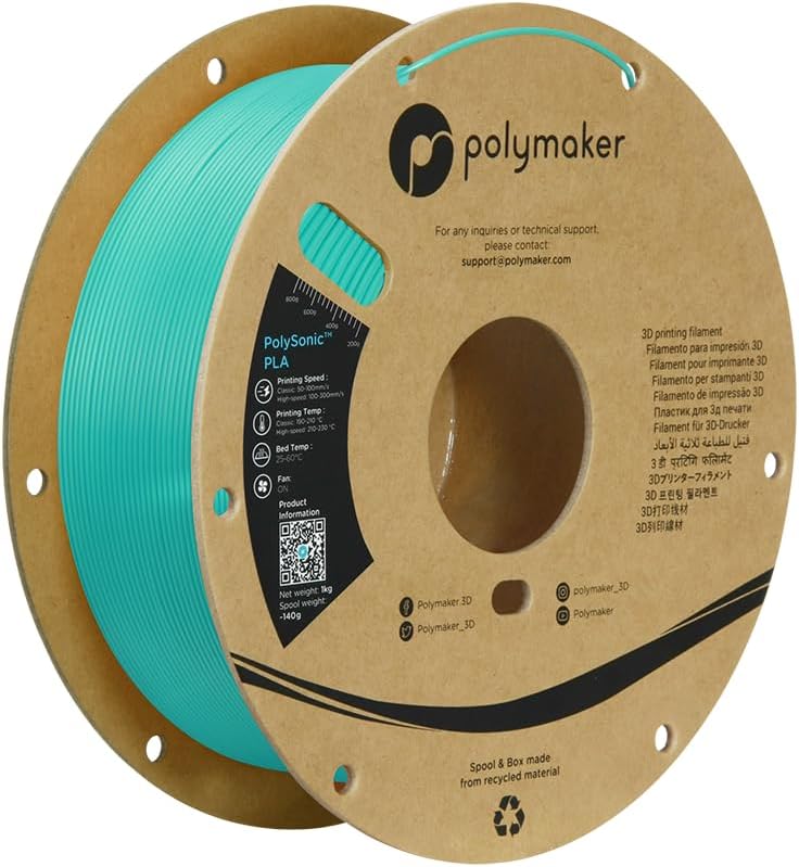 PolySonic PLA 1.75mm 3D printer filament | Polymaker - Polymaker Teal