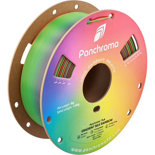 Panchroma Gradient Silk 1.75mm 3D printer filament | Polymaker - Gradient Silk Rainbow