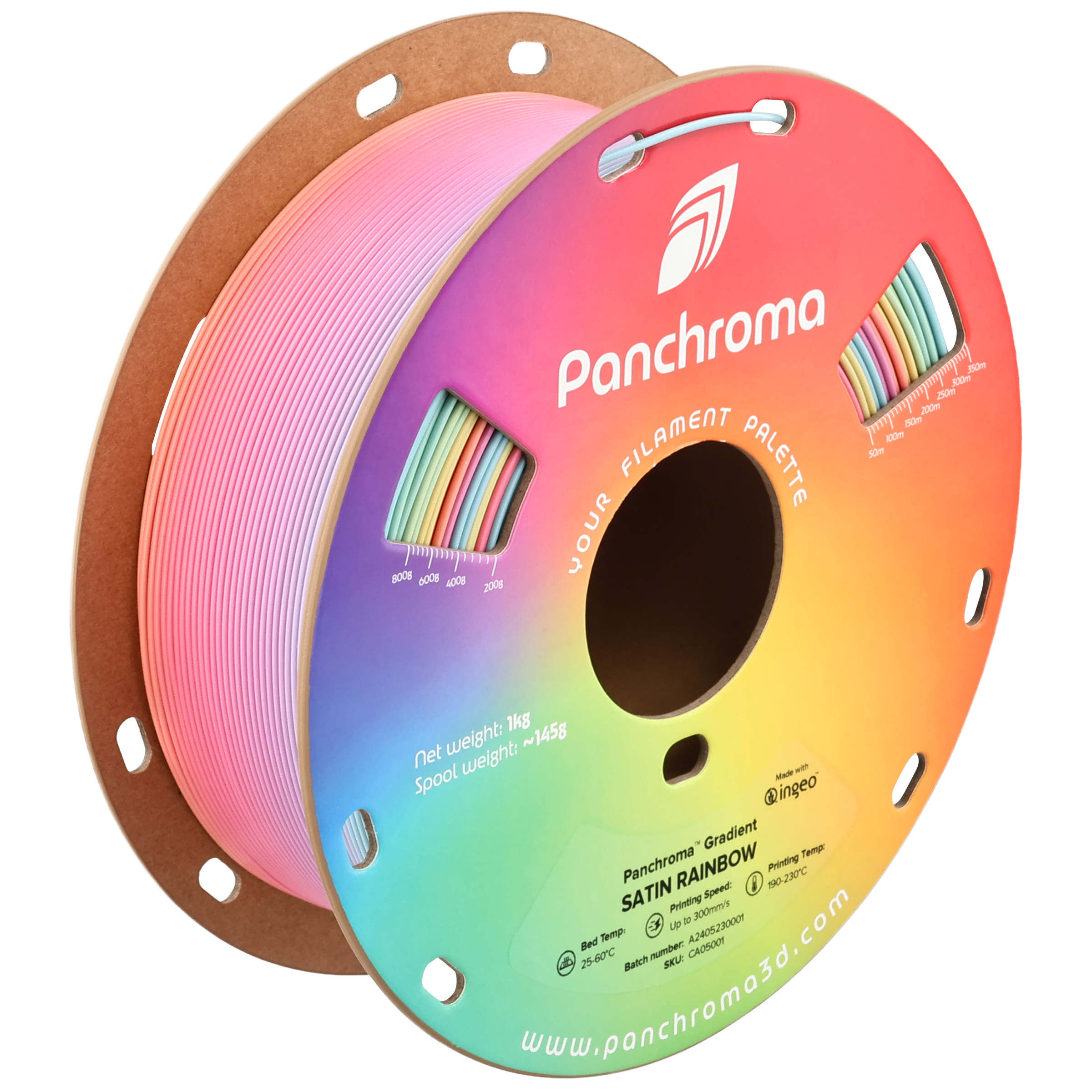 Panchroma Gradient Satin PLA 1.75mm 3D printer filament | Polymaker