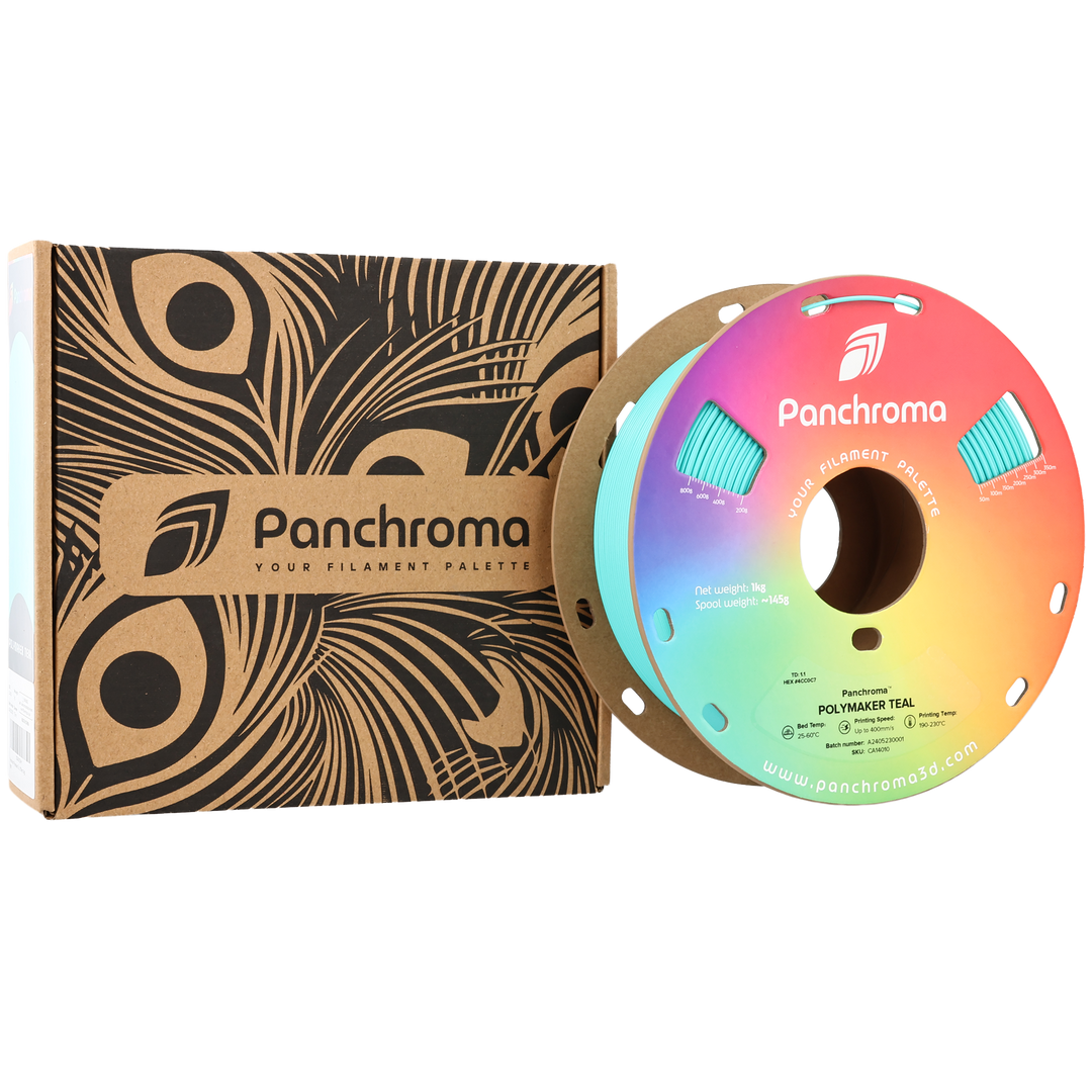 Panchroma CoPE 1.75mm 3D printer filament | Polymaker showing YOUR FILAMENT PALETTE, Spool weight: ~1458