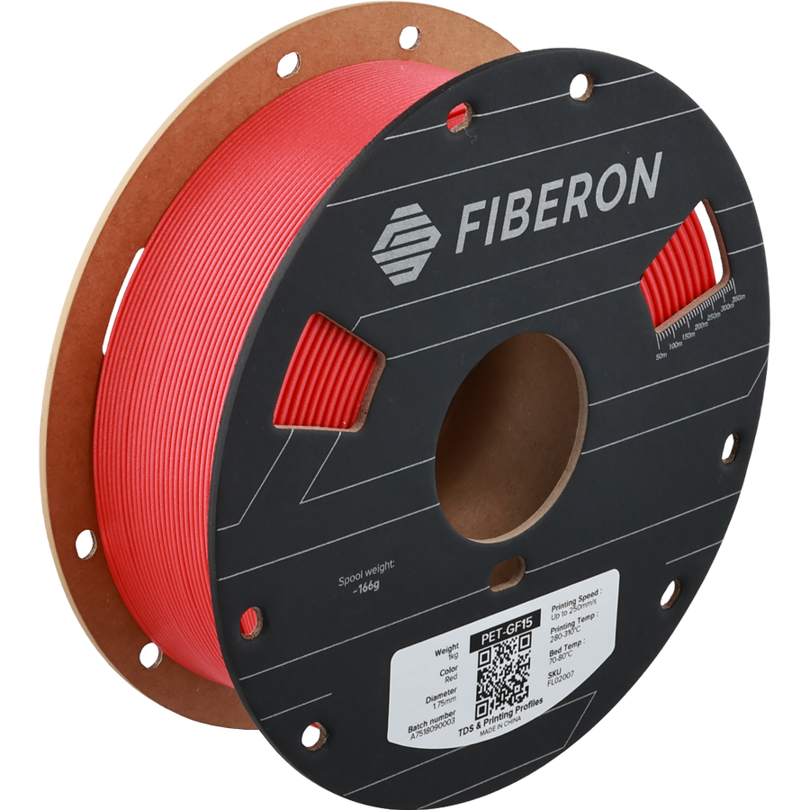 Fiberon PET-GF15 1.75mm 3D printer filament | Polymaker - Red