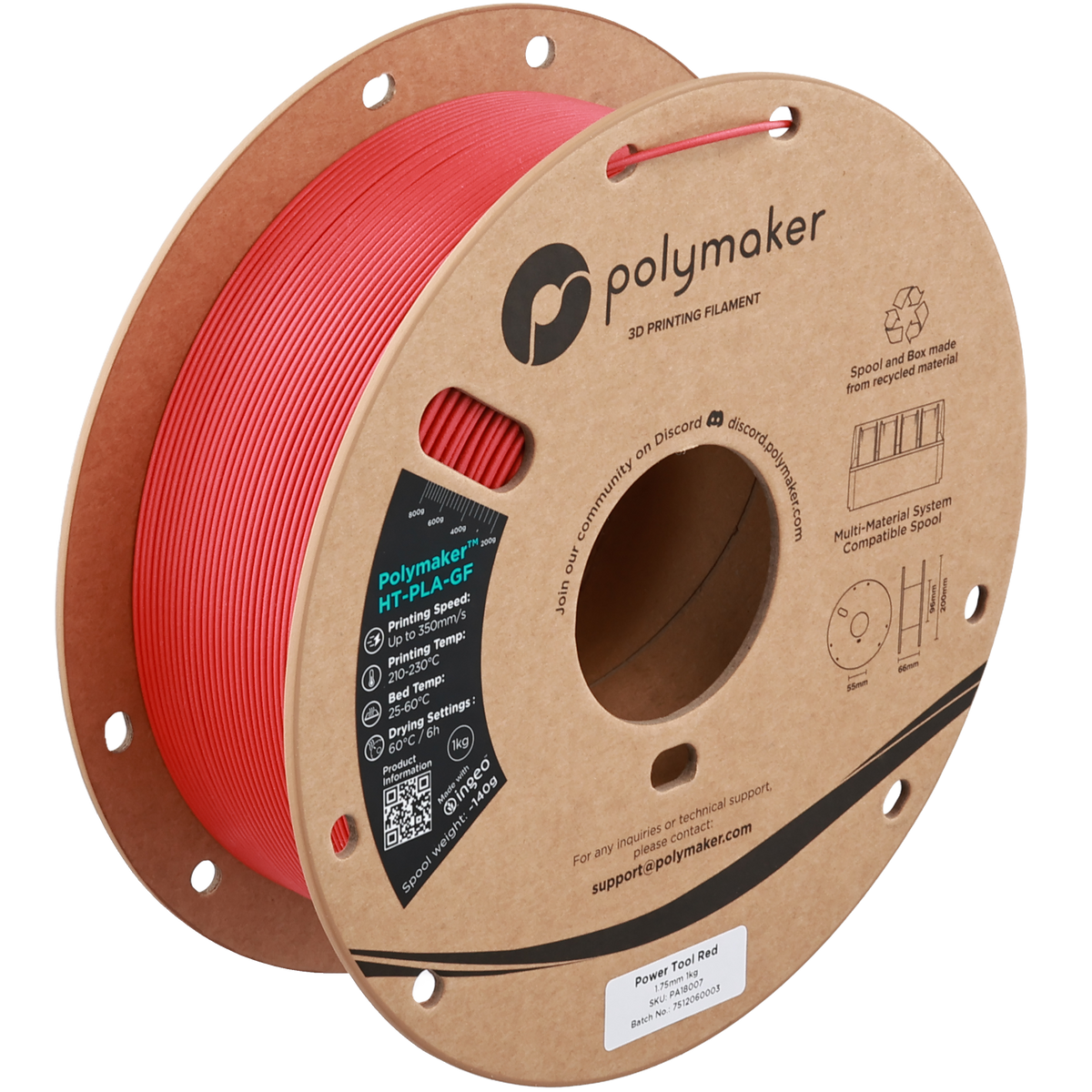 polymaker HT-PLA 6色 未使用 Polymaker HT-PLA-GF 1.75mm 3D printer filament