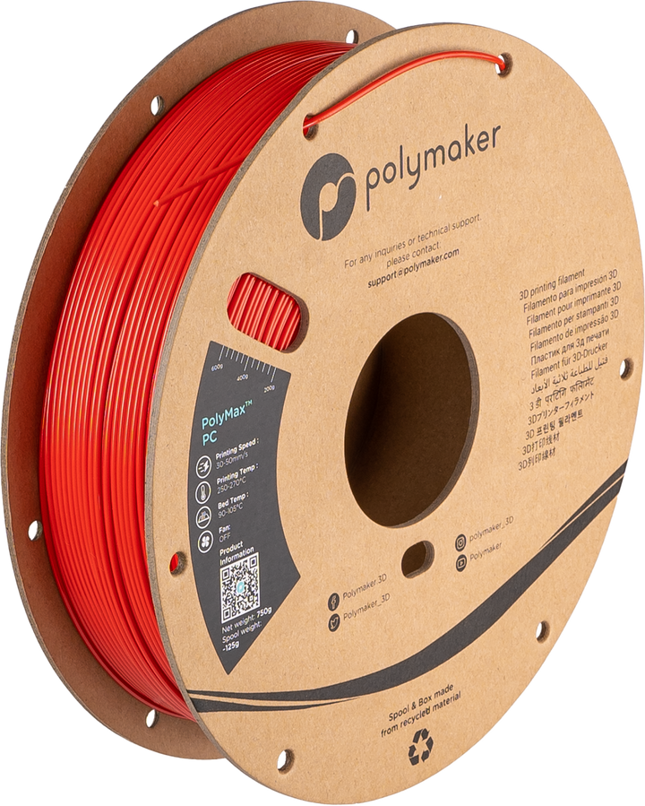 PolyMax™ PC — Red / 1.75mm / 0.75kg