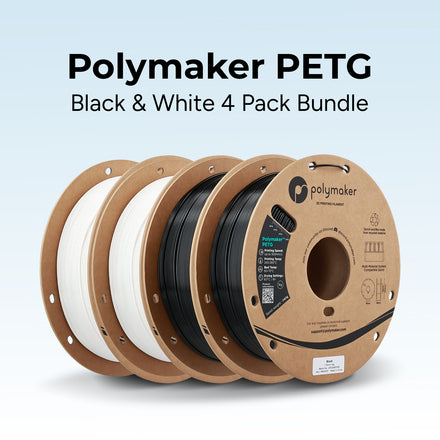 Polymaker™ PETG Black and White 4 Pack Bundle