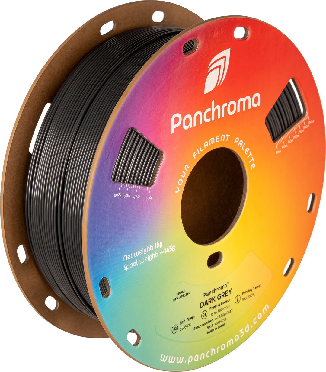 Panchroma CoPE 1.75mm 3D printer filament | Polymaker showing Spool weight: ~145g, DARK GREY
