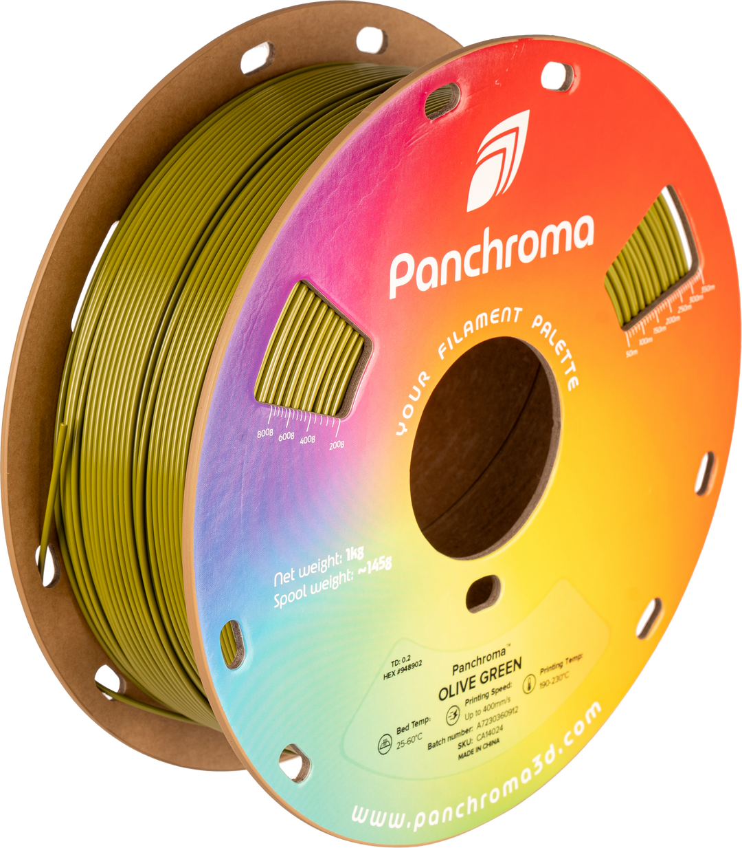 Panchroma CoPE 1.75mm 3D printer filament | Polymaker showing Spool weight: ~1458