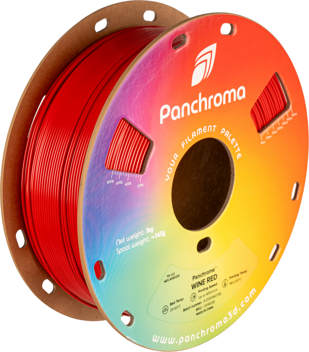 Panchroma CoPE 1.75mm 3D printer filament | Polymaker showing Spool weight: ~145g, WINE RED
