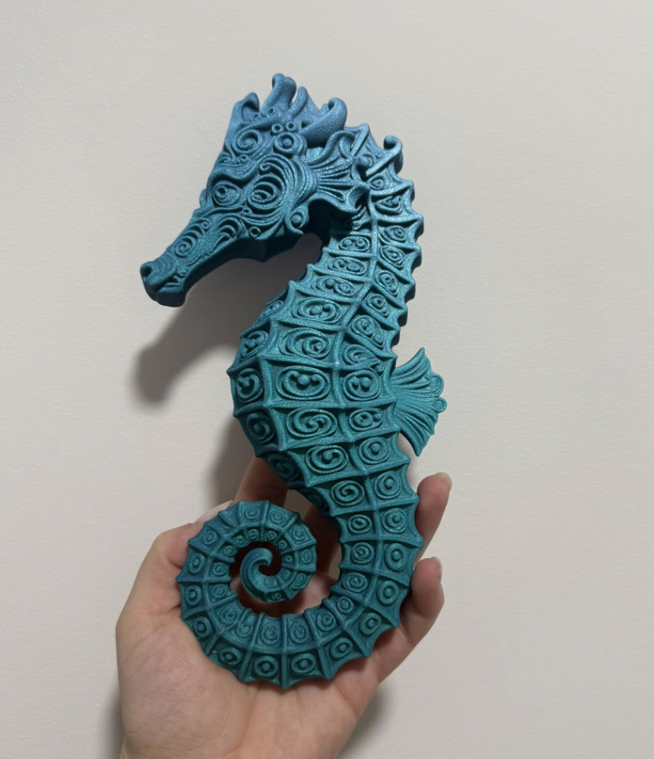 cavallo marino stampato con filamento Polymaker