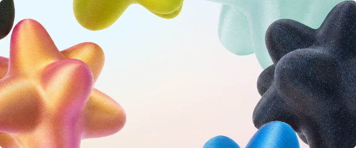 oggetti decorativi colorati stampati con filamento Panchroma PLA