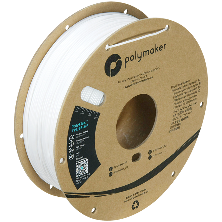 PolyFlex™ TPU95-HF — White / 1.75mm / 1kg
