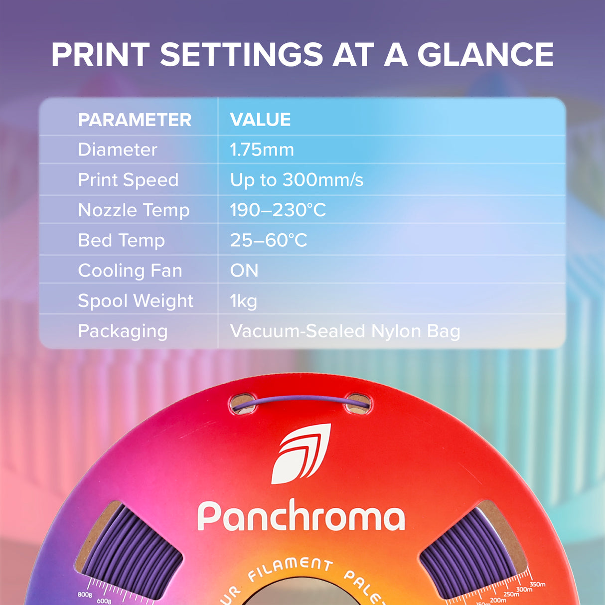 Panchroma™ Matte PLA (Formerly PolyTerra™ PLA)