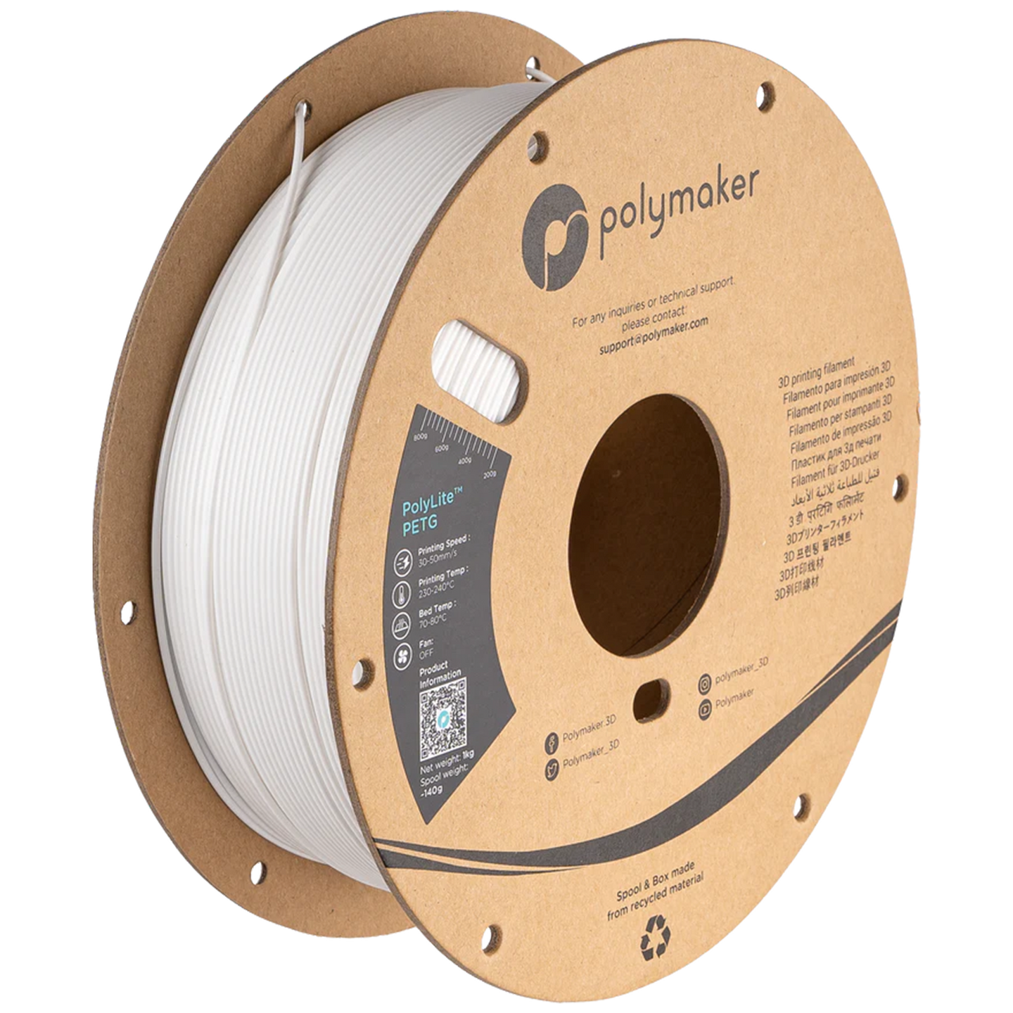 Polymaker - White PETG - 1kg