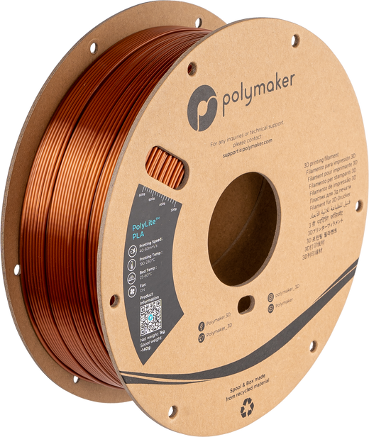 Panchroma Silk PLA 1.75mm 3D printer filament | Polymaker - Silk Bronze